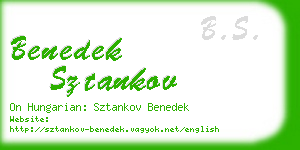 benedek sztankov business card